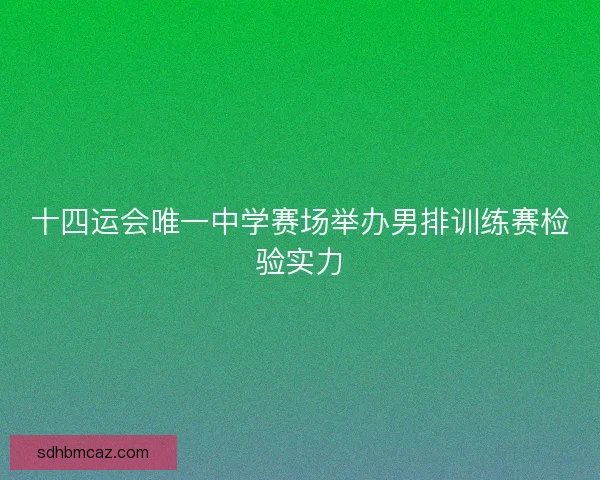 十四运会唯一中学赛场举办男排训练赛检验实力